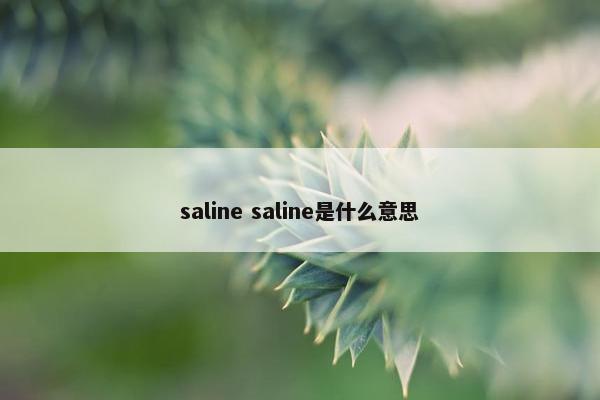 saline saline是什么意思