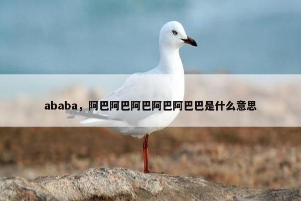 ababa，阿巴阿巴阿巴阿巴阿巴巴是什么意思