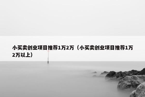 小买卖创业项目推荐1万2万（小买卖创业项目推荐1万2万以上）