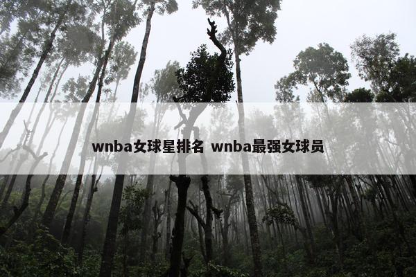 wnba女球星排名 wnba最强女球员