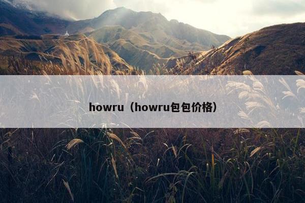 howru（howru包包价格）