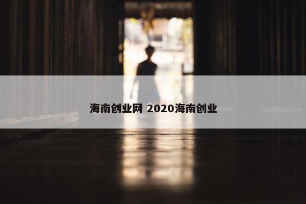 海南创业网 2020海南创业