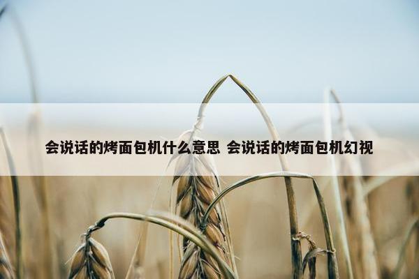 会说话的烤面包机什么意思 会说话的烤面包机幻视