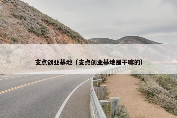 支点创业基地（支点创业基地是干嘛的）