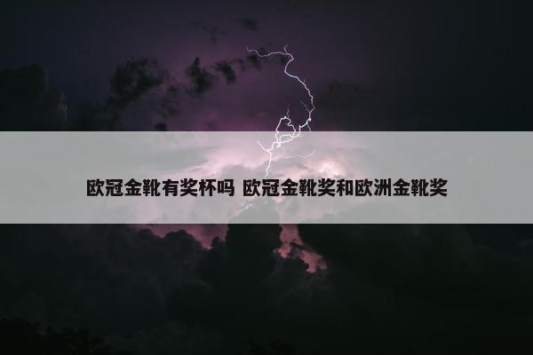 欧冠金靴有奖杯吗 欧冠金靴奖和欧洲金靴奖