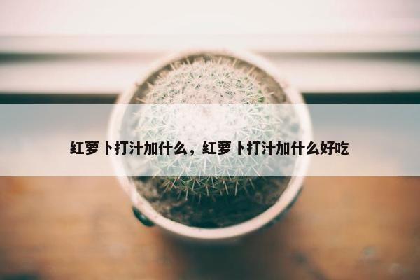 红萝卜打汁加什么，红萝卜打汁加什么好吃