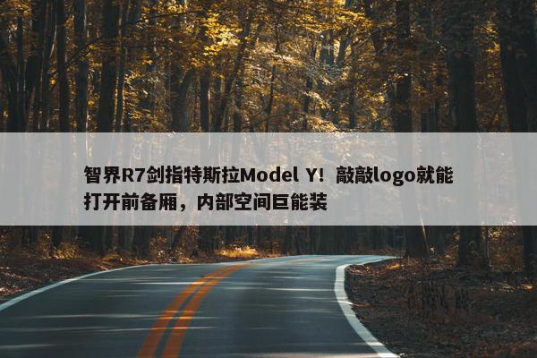 智界R7剑指特斯拉Model Y！敲敲logo就能打开前备厢，内部空间巨能装