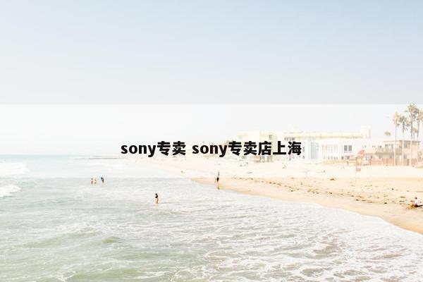 sony专卖 sony专卖店上海