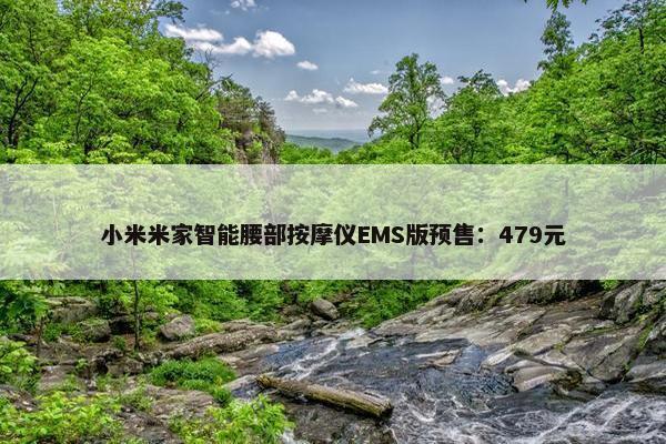 小米米家智能腰部按摩仪EMS版预售：479元