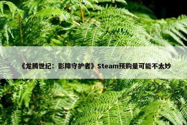 《龙腾世纪：影障守护者》Steam预购量可能不太妙