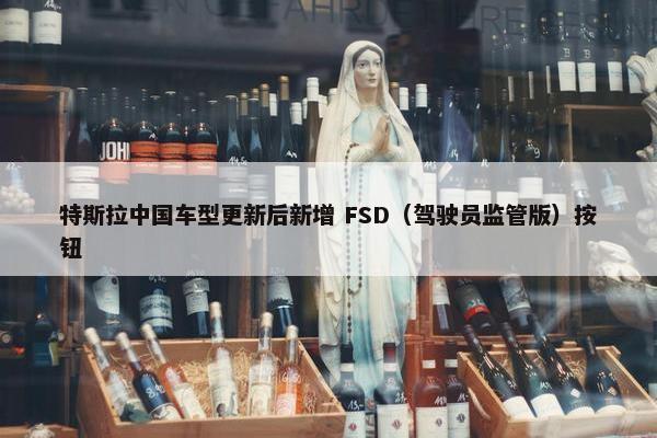 特斯拉中国车型更新后新增 FSD（驾驶员监管版）按钮