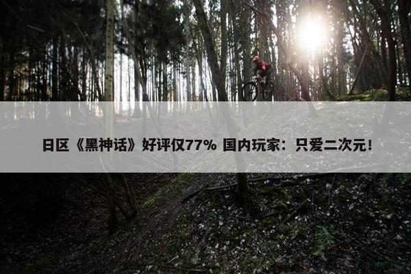 日区《黑神话》好评仅77% 国内玩家：只爱二次元！