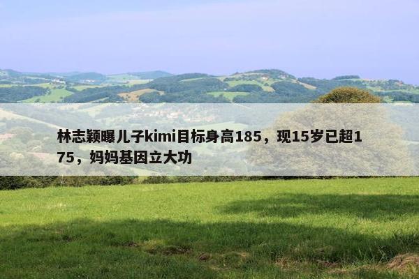 林志颖曝儿子kimi目标身高185，现15岁已超175，妈妈基因立大功