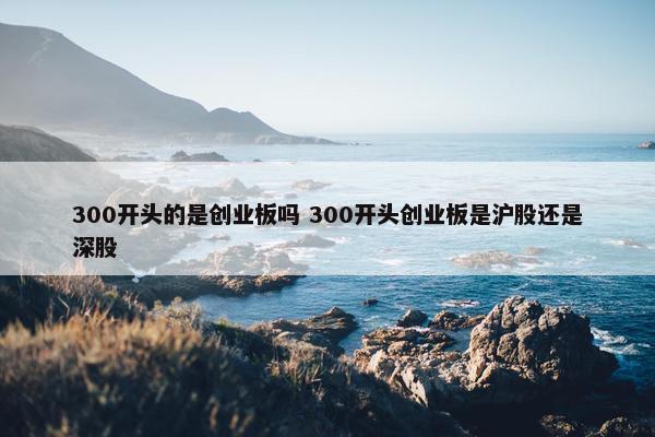 300开头的是创业板吗 300开头创业板是沪股还是深股