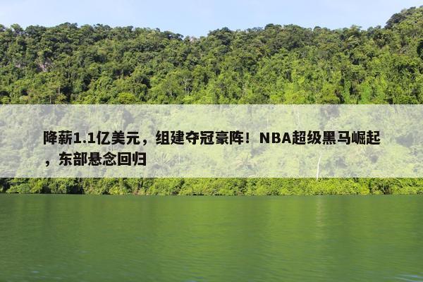 降薪1.1亿美元，组建夺冠豪阵！NBA超级黑马崛起，东部悬念回归