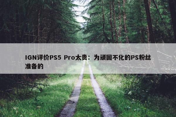 IGN评价PS5 Pro太贵：为顽固不化的PS粉丝准备的