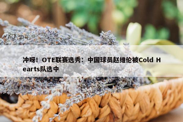 冲呀！OTE联赛选秀：中国球员赵维伦被Cold Hearts队选中