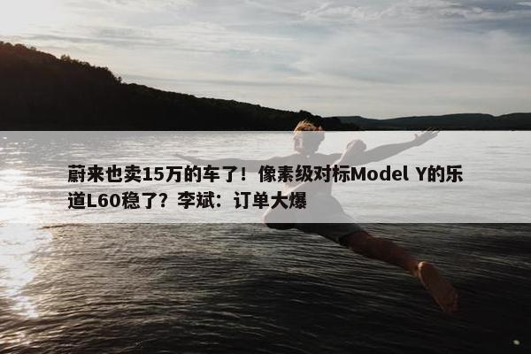 蔚来也卖15万的车了！像素级对标Model Y的乐道L60稳了？李斌：订单大爆