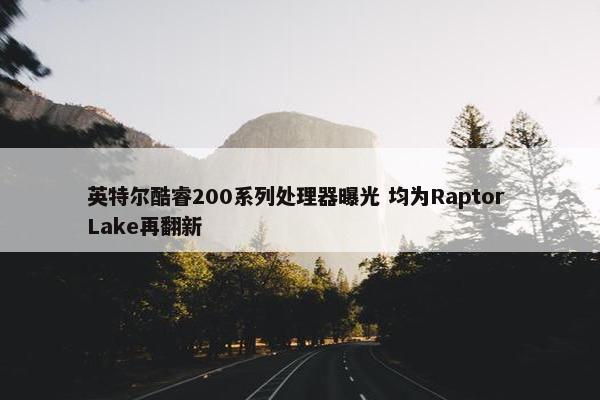 英特尔酷睿200系列处理器曝光 均为Raptor Lake再翻新