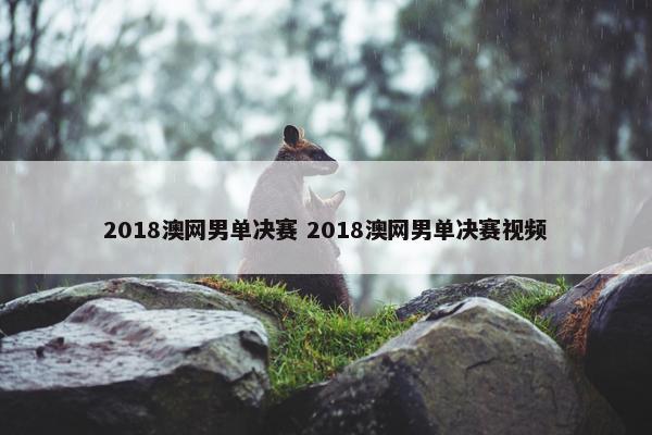 2018澳网男单决赛 2018澳网男单决赛视频