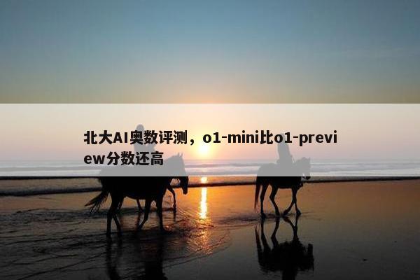 北大AI奥数评测，o1-mini比o1-preview分数还高