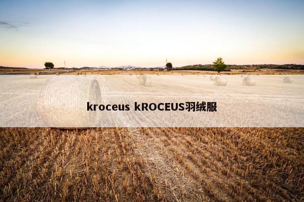 kroceus kROCEUS羽绒服