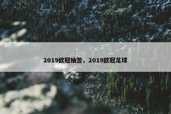 2019欧冠抽签，2019欧冠足球