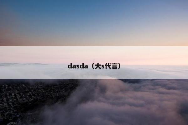 dasda（大s代言）