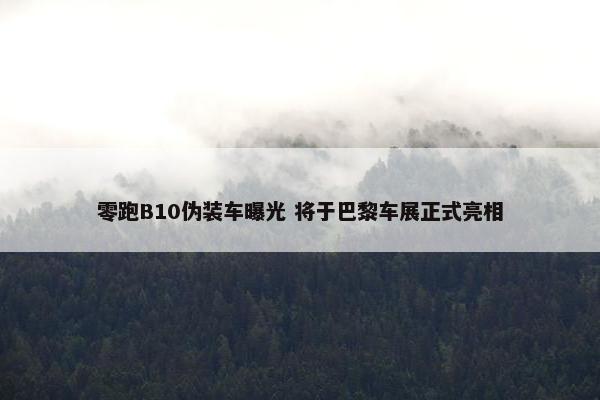 零跑B10伪装车曝光 将于巴黎车展正式亮相