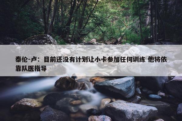 泰伦-卢：目前还没有计划让小卡参加任何训练 他将依靠队医指导