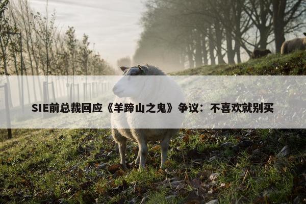 SIE前总裁回应《羊蹄山之鬼》争议：不喜欢就别买