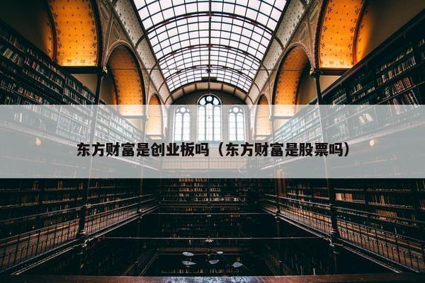 东方财富是创业板吗（东方财富是股票吗）