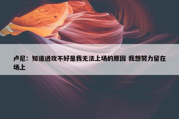 卢尼：知道进攻不好是我无法上场的原因 我想努力留在场上