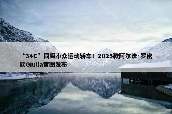 “34C”同级小众运动轿车！2025款阿尔法·罗密欧Giulia官图发布