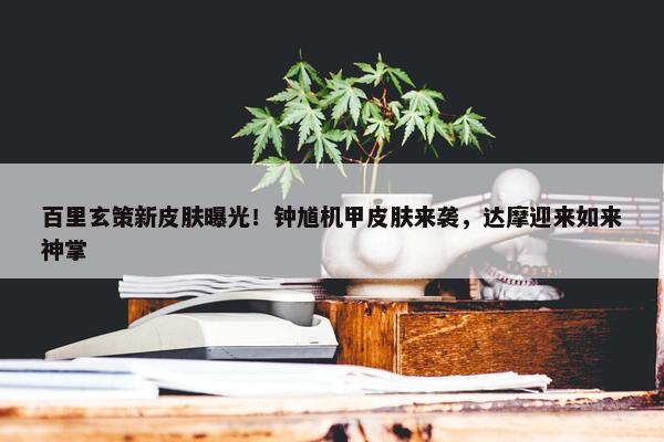 百里玄策新皮肤曝光！钟馗机甲皮肤来袭，达摩迎来如来神掌