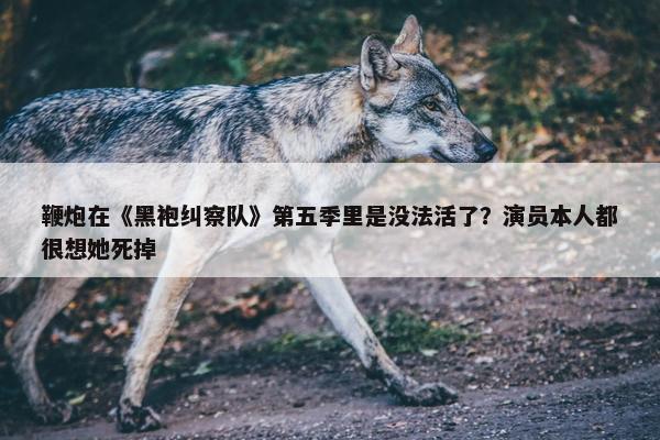 鞭炮在《黑袍纠察队》第五季里是没法活了？演员本人都很想她死掉