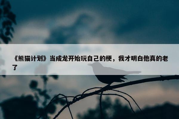 《熊猫计划》当成龙开始玩自己的梗，我才明白他真的老了