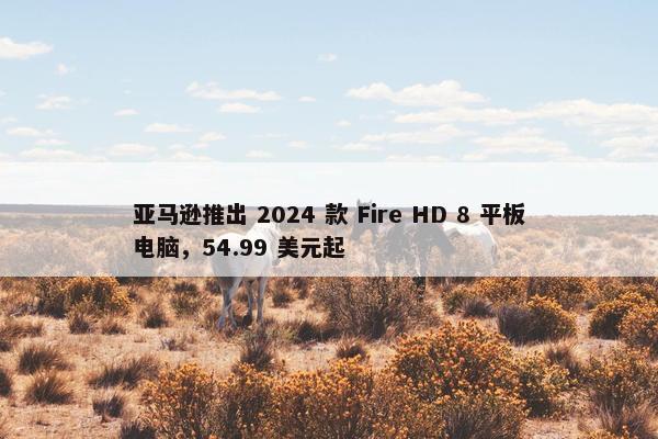 亚马逊推出 2024 款 Fire HD 8 平板电脑，54.99 美元起