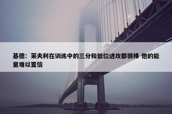 基德：莱夫利在训练中的三分和低位进攻都很棒 他的能量难以置信