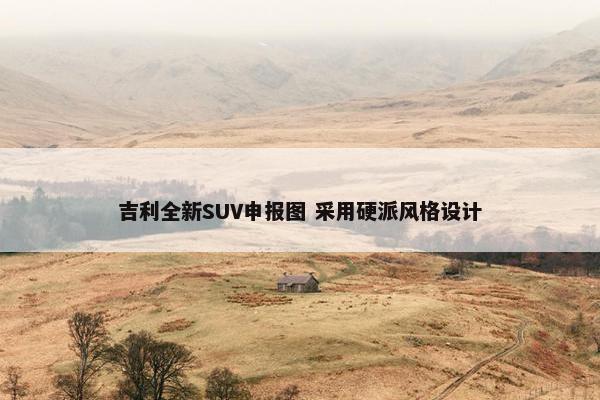 吉利全新SUV申报图 采用硬派风格设计