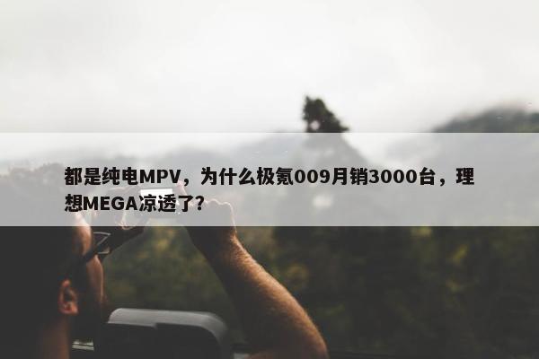 都是纯电MPV，为什么极氪009月销3000台，理想MEGA凉透了？