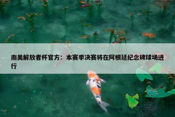 南美解放者杯官方：本赛季决赛将在阿根廷纪念碑球场进行