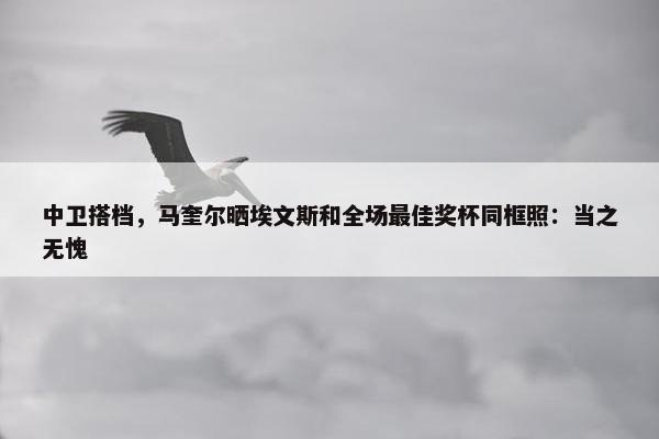 中卫搭档，马奎尔晒埃文斯和全场最佳奖杯同框照：当之无愧