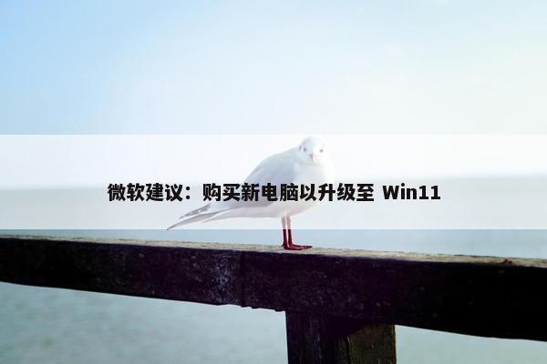 微软建议：购买新电脑以升级至 Win11