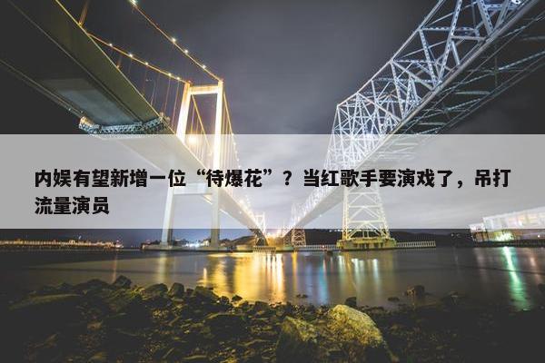 内娱有望新增一位“待爆花”？当红歌手要演戏了，吊打流量演员