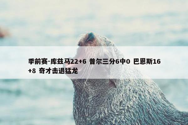 季前赛-库兹马22+6 普尔三分6中0 巴恩斯16+8 奇才击退猛龙