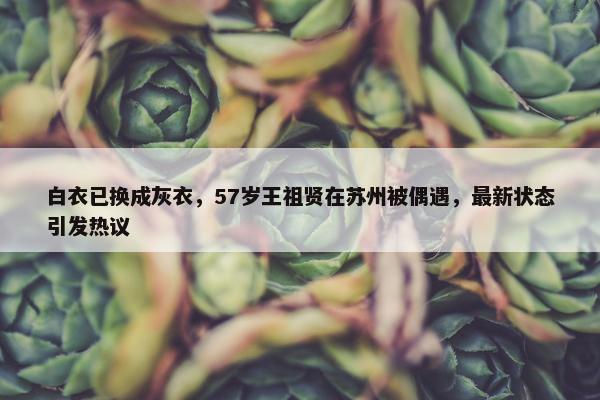 白衣已换成灰衣，57岁王祖贤在苏州被偶遇，最新状态引发热议