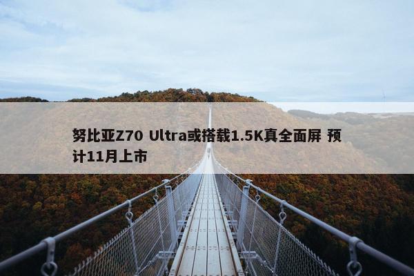 努比亚Z70 Ultra或搭载1.5K真全面屏 预计11月上市