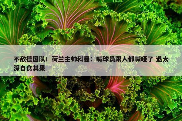 不敌德国队！荷兰主帅科曼：喊球员跟人都喊哑了 退太深自食其果