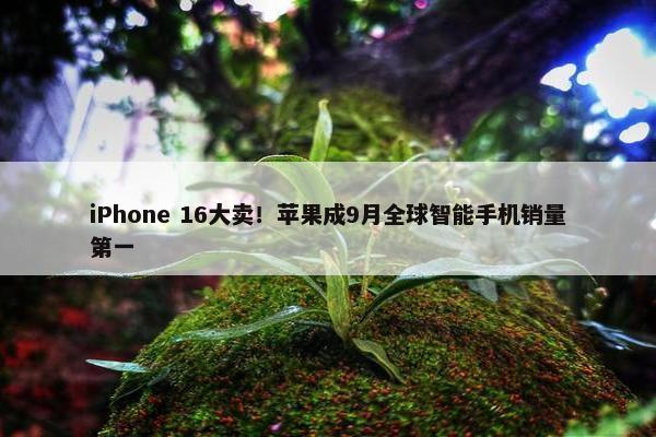 iPhone 16大卖！苹果成9月全球智能手机销量第一